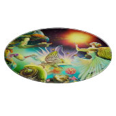 Een tijd van vergoedingsolieverfschilderij snijplank (Hoek)