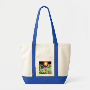 Een tijd van vergoedingsolieverfschilderij tote bag