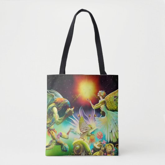 Een tijd van vergoedingsolieverfschilderij tote bag (Voorkant)