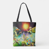 Een tijd van vergoedingsolieverfschilderij tote bag (Achterkant)