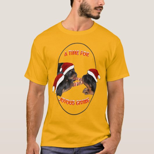Een tijd van vreugdevolle rottweiler-vakantiepark t-shirt (Voorkant)