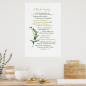 Een tijd voor alles - Prediker 3: 1-8 Poster (Keuken)