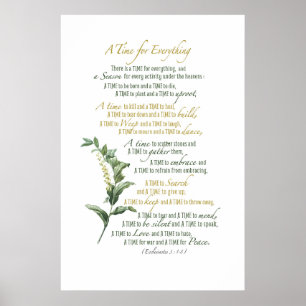 Een tijd voor alles - Prediker 3: 1-8 Poster