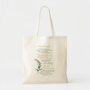 Een tijd voor alles - Prediker 3: 1-8 Tote Bag