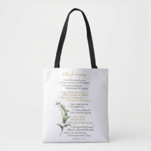 Een tijd voor alles - Prediker 3: 1-8 Tote Bag