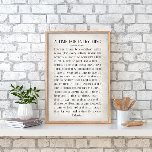 Een tijd voor alles Wandkunst uit Prediker 3 Poster