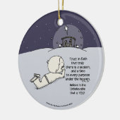 Een tijd voor elk doel keramisch ornament (Links)