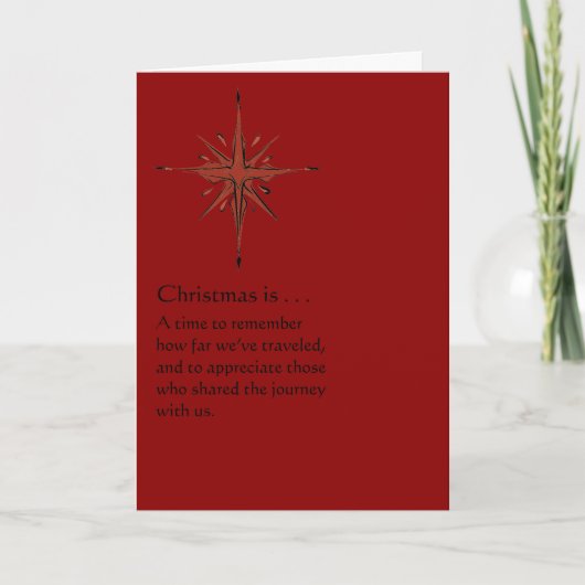 Een tijd zich te herinneren - Rode Kerstkaart Feestdagen Kaart (Voorkant)