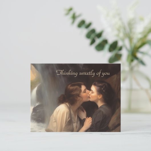 Een tijdje gescheiden van de anderen briefkaart (Staand voorkant)