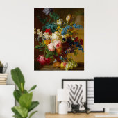 Een tijdloos bloemenmeesterwerk poster (Thuiskantoor)