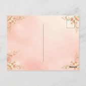 Een tijdloos bruiloft Briefkaart ontwerp (Achterkant)