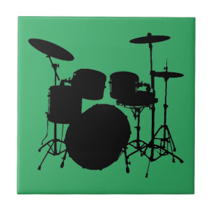 Een tijdloos eerbetoon aan muziek - Drum Kit Silho Tegeltje