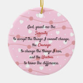 Een tijdloos sereniteitsgebed keramisch ornament (Voorkant)