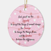 Een tijdloos sereniteitsgebed keramisch ornament (Links)