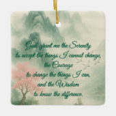 Een tijdloos sereniteitsgebed keramisch ornament (Voorkant)