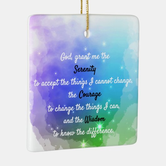Een tijdloos sereniteitsgebed keramisch ornament (Rechts)