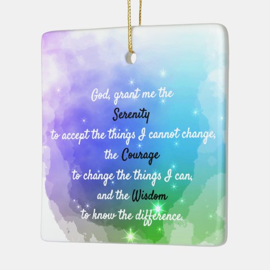 Een tijdloos sereniteitsgebed keramisch ornament (Links)