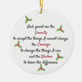 Een tijdloos sereniteitsgebed keramisch ornament (Voorkant)