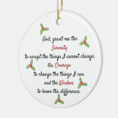 Een tijdloos sereniteitsgebed keramisch ornament (Links)