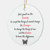 Een tijdloos sereniteitsgebed keramisch ornament (Links)