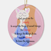 Een tijdloos sereniteitsgebed keramisch ornament (Links)