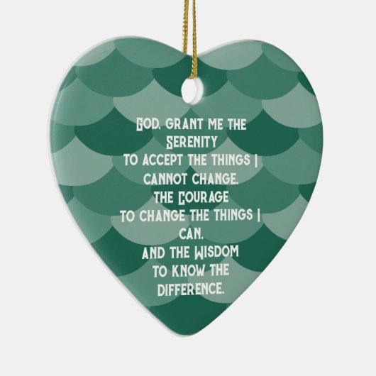 Een tijdloos sereniteitsgebed keramisch ornament (Rechts)