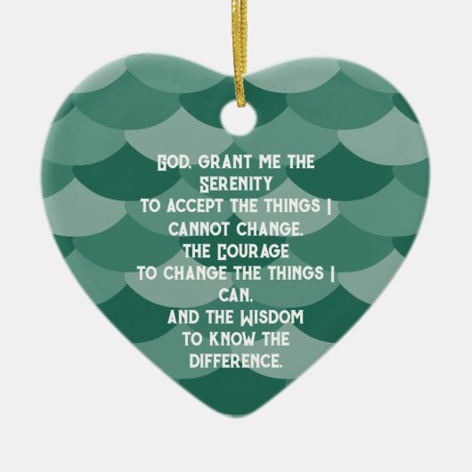 Een tijdloos sereniteitsgebed keramisch ornament (Voorkant)