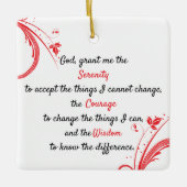 Een tijdloos sereniteitsgebed keramisch ornament (Voorkant)