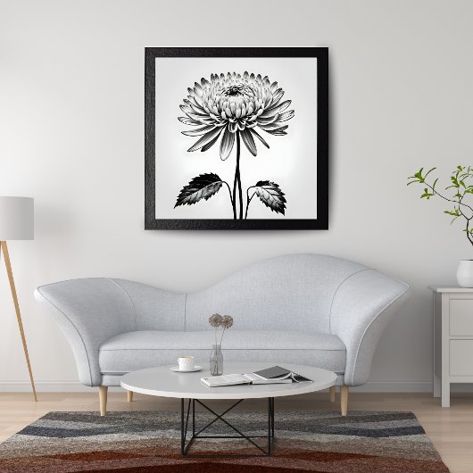 Een tijdloze chrysant foto afdruk