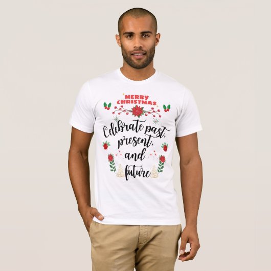Een tijdloze kerstviering t-shirt (Voorkant volledig)