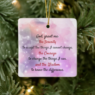 Een tijdloze sereniteitsgebed keramisch ornament