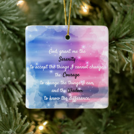Een tijdloze sereniteitsgebed keramisch ornament