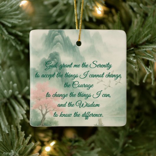 Een tijdloze sereniteitsgebed keramisch ornament (Boom)