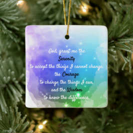 Een tijdloze sereniteitsgebed keramisch ornament