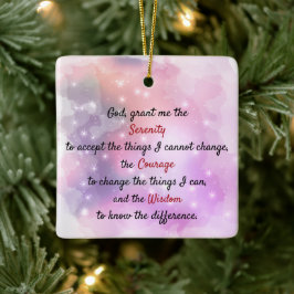 Een tijdloze sereniteitsgebed keramisch ornament