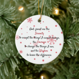 Een tijdloze sereniteitsgebed keramisch ornament