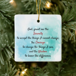 Een tijdloze sereniteitsgebed keramisch ornament