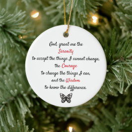 Een tijdloze sereniteitsgebed keramisch ornament