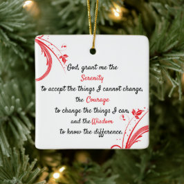 Een tijdloze sereniteitsgebed keramisch ornament