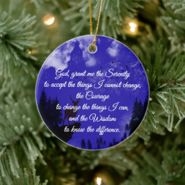 Een tijdloze sereniteitsgebed keramisch ornament
