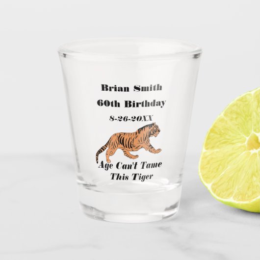 Een tijger draait 60 shot glas (Voorkant)