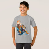 Een tijger in brand t-shirt (Voorkant volledig)