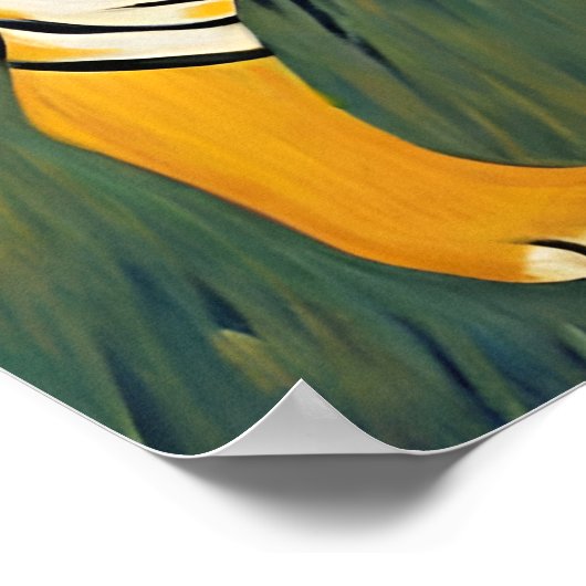 Een tijger in de Sterrennacht Poster (Hoek)