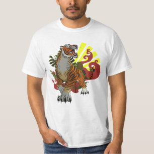Een tijger in Japanse stijl T-shirt