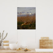 Een tijger onder de Russen in het monlicht Poster (Keuken)