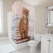 Een tijger op de Rainbow Bridge Douchegordijn (In situ)