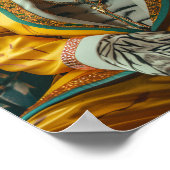 Een tijger verkleed als iemand die koffie Drink Poster (Hoek)