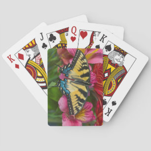 Een tijger-zweetstaartvlinder pokerkaarten