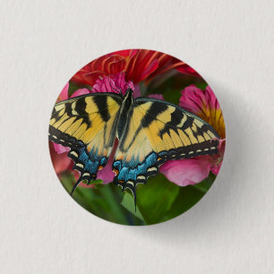 Een Tijgerzwaluwstaartvlinder Ronde Button 3,2 Cm