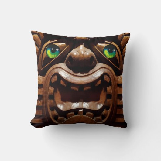 Een Tiki Terras - Ken Gage Kunst Kussen (Voorkant)